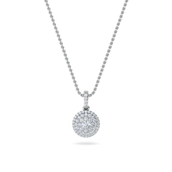 Round Diamond Cluster Pendant