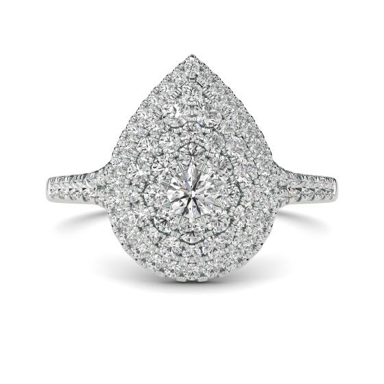 Round Diamond Cluster Ring