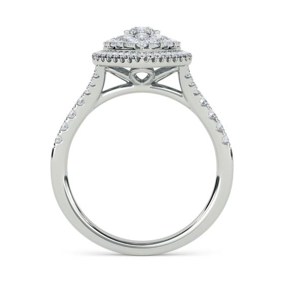 Round Diamond Cluster Ring