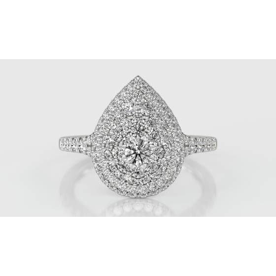 Round Diamond Cluster Ring