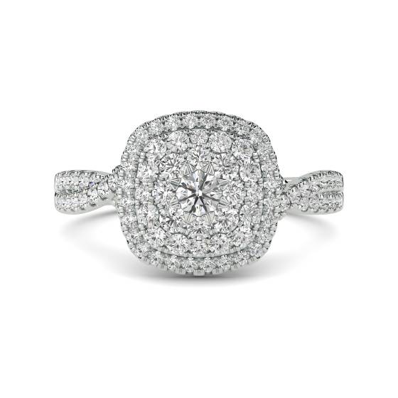 Round Diamond Cluster Ring