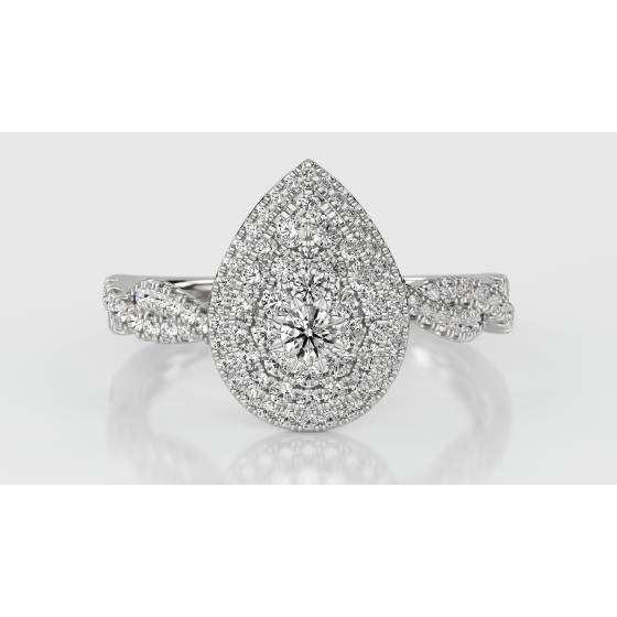 Round Diamond Cluster Ring