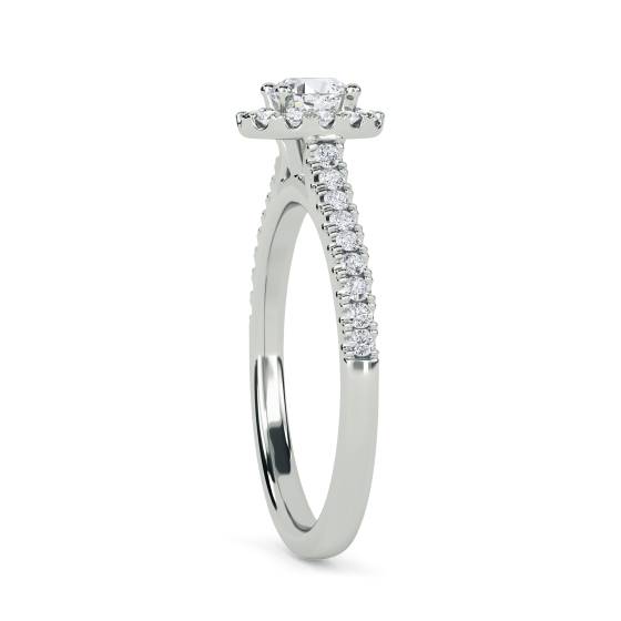 0.50ct Round and Oval Diamond Cluster Ring