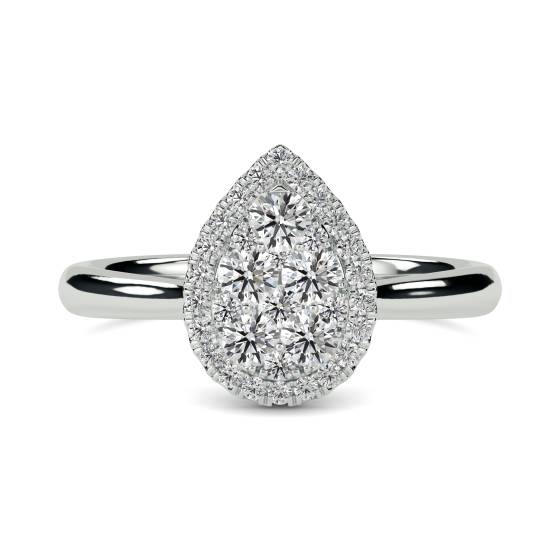 0.50ct Elegant Round Diamond Cluster Ring