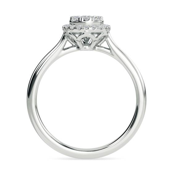 0.50ct Elegant Round Diamond Cluster Ring