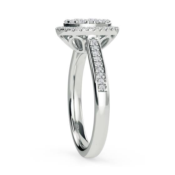 0.50ct Elegant Round Diamond Cluster Ring