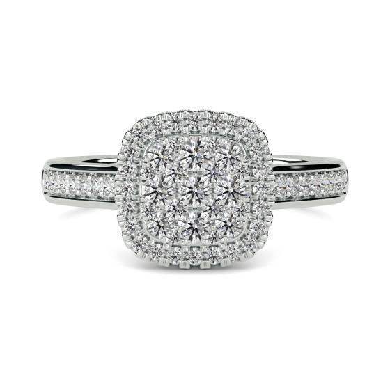 0.50ct VS/EF Natural Diamond Cluster Ring