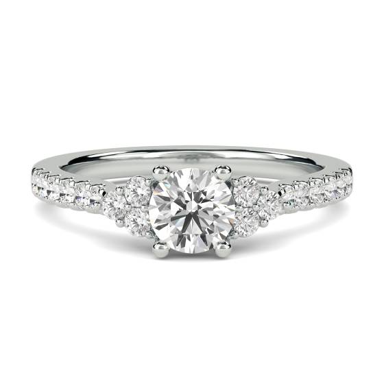 0.80ct SI/H Round Diamond Cluster Ring