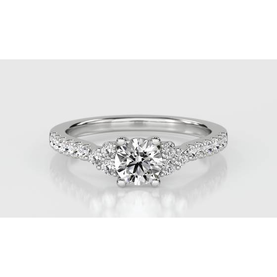 0.80ct SI/H Round Diamond Cluster Ring