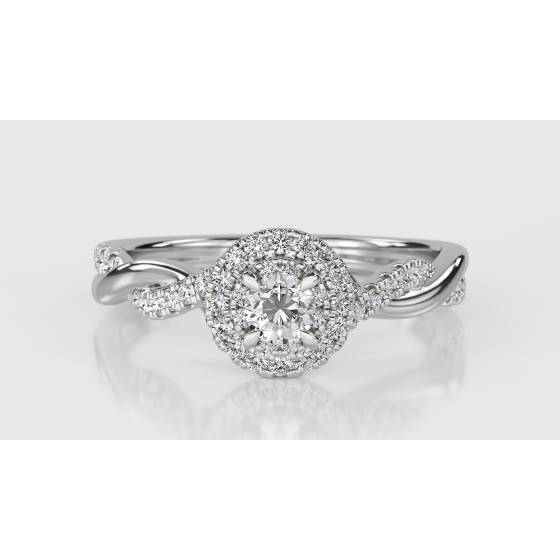 Round Diamond Cluster Ring