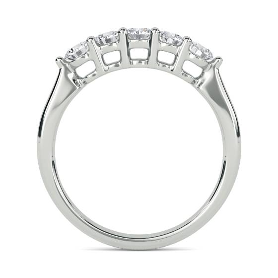 0.75ct VS/F-G Round Natural Diamond 5 Stone Ring