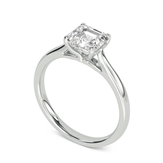 Asscher Diamond Engagement Ring