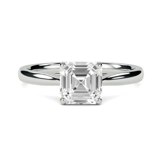 Asscher Diamond Engagement Ring