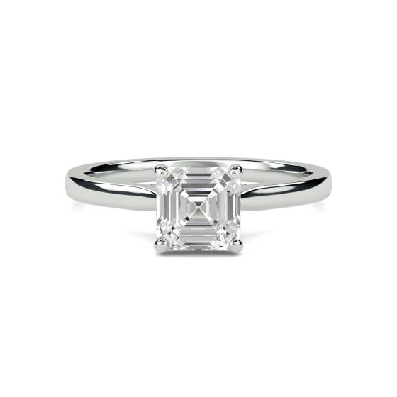 Asscher Diamond Engagement Ring