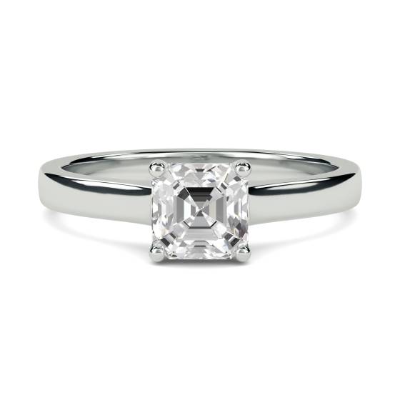 Asscher Diamond Engagement Ring