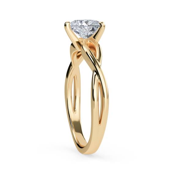 Infinity Love Swirl Heart Diamond Engagement Ring