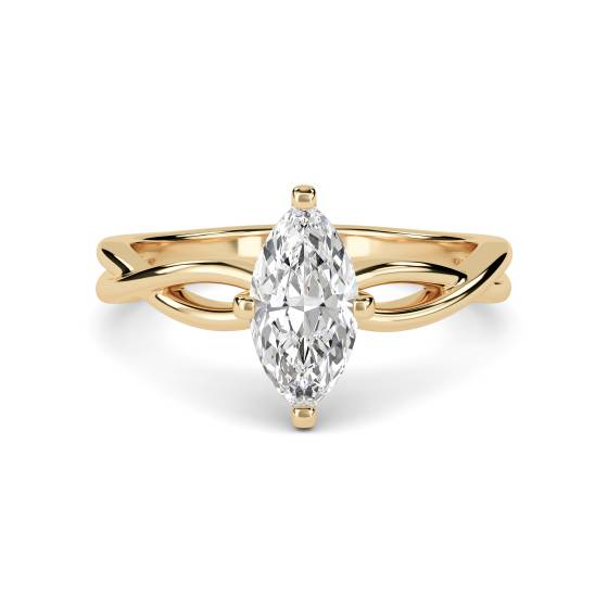 Infinity Love Swirl Marquise Diamond Engagement Ring