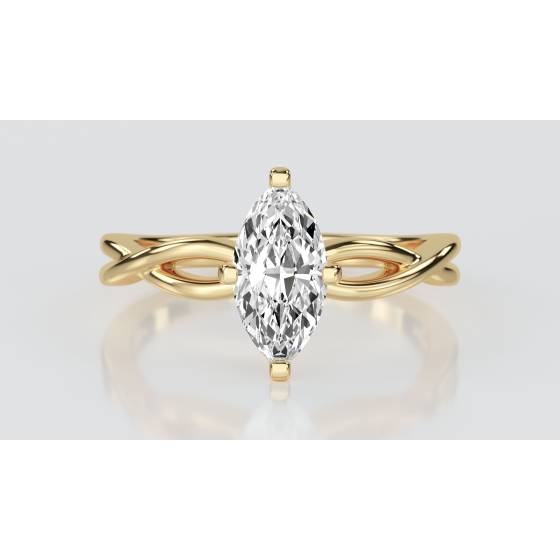 Infinity Love Swirl Marquise Diamond Engagement Ring
