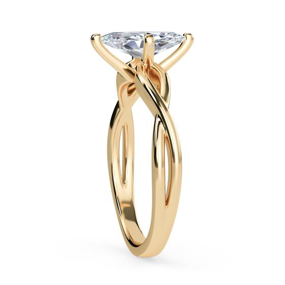 Infinity Love Swirl Marquise Diamond Engagement Ring
