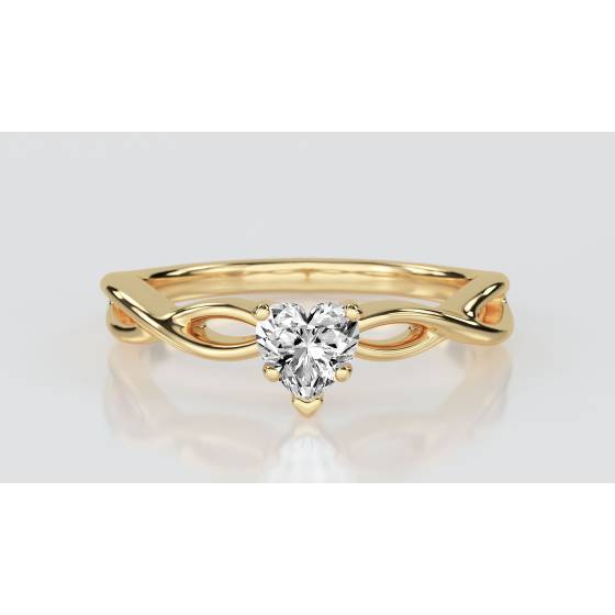 Infinity Love Swirl Heart Diamond Engagement Ring