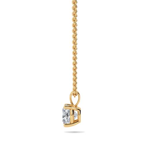 Modern Cushion Diamond Solitaire Pendant