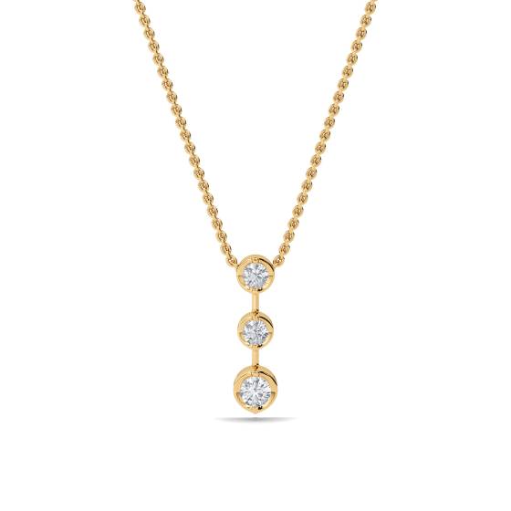 Elegant Round Diamond Trilogy Pendant