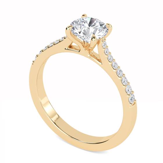 Shoulder Set Diamond Engagement Ring