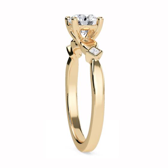 Round and Princess Diamond Designer Ring