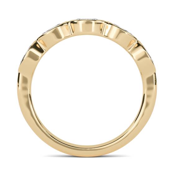 DHHET227 5 Stone Marquise Diamond Bezel Set Half Eternity Ring