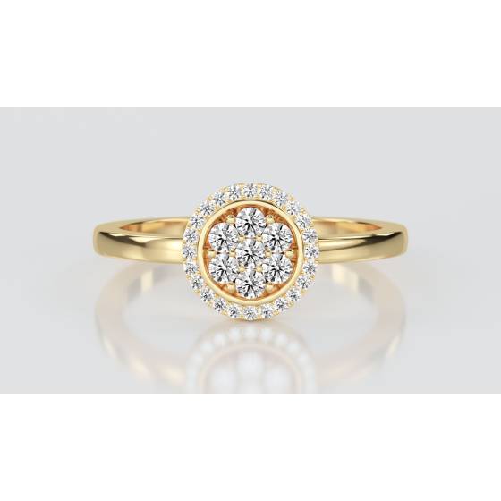 0.50ct Elegant Round Diamond Cluster Ring
