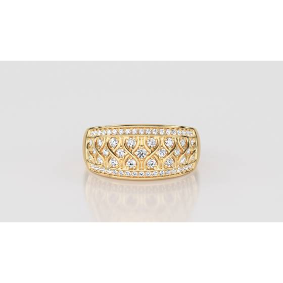 12.5mm Designer Cluster Dress Ring