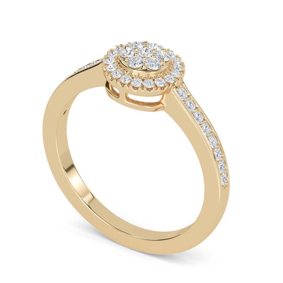 0.50ct Elegant Round Diamond Cluster Ring