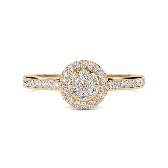0.50ct Elegant Round Diamond Cluster Ring