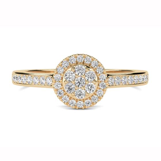 0.50ct Elegant Round Diamond Cluster Ring