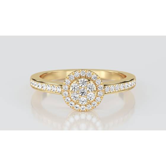 0.50ct Elegant Round Diamond Cluster Ring