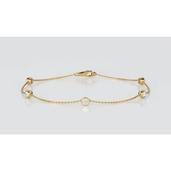 0.50ct Classic Round Diamond Chain Bracelet