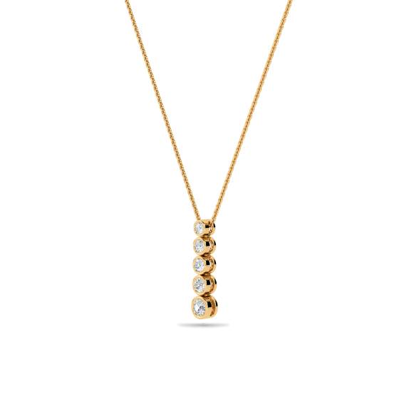 Classic Round Diamond Journey Pendant