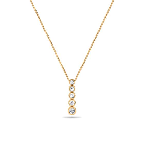 Classic Round Diamond Journey Pendant