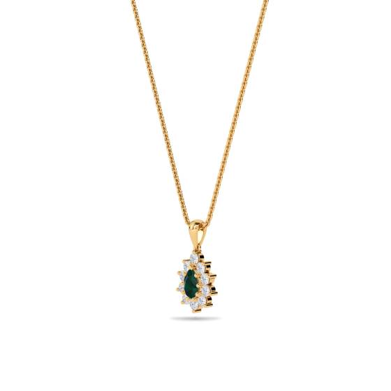 Emerald and Diamond Pendant