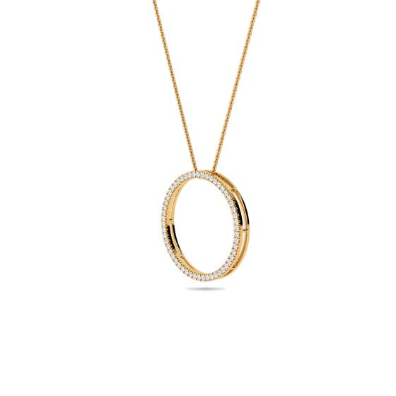 0.50ct Pave Set Round Diamond Designer Pendant