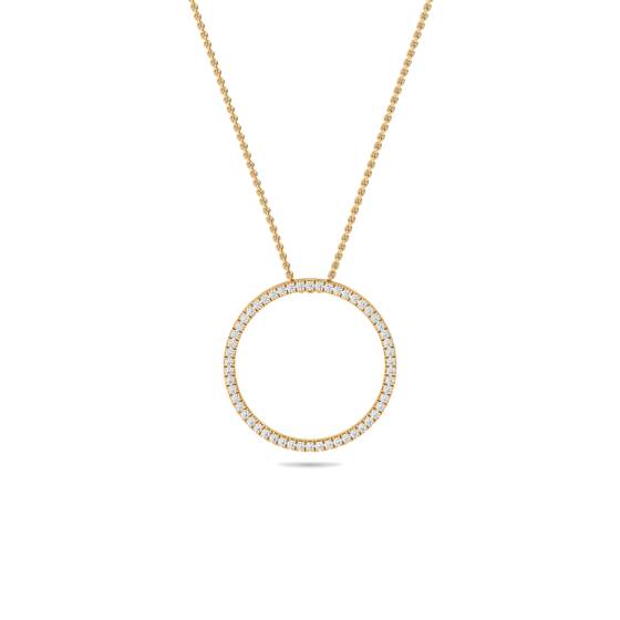0.50ct Pave Set Round Diamond Designer Pendant