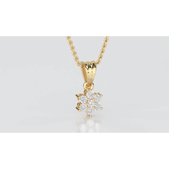 2.00ct Cluster Round Diamond Designer Pendant