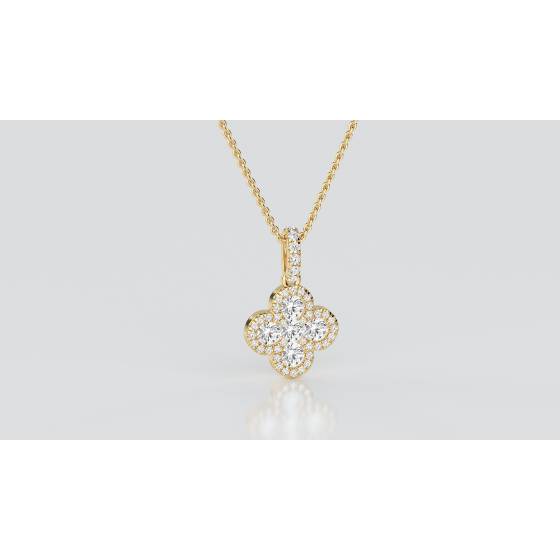 0.30ct Cluster Round Diamond Designer Pendant