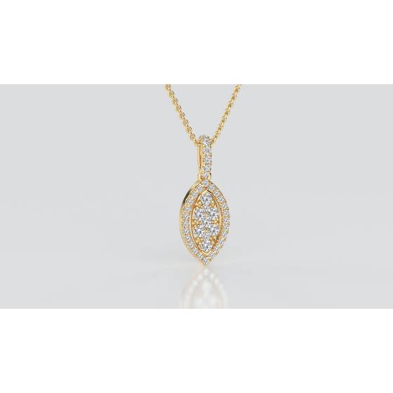0.50ct Cluster Round Diamond Designer Pendant