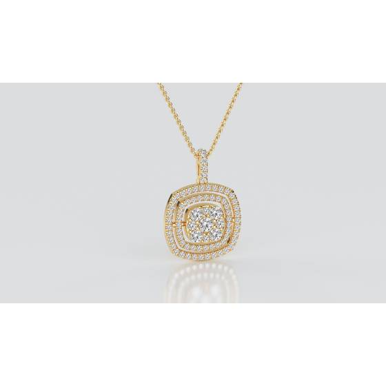Movable Round Diamond Designer Pendant