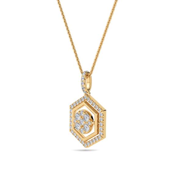 Movable Round Diamond Designer Pendant