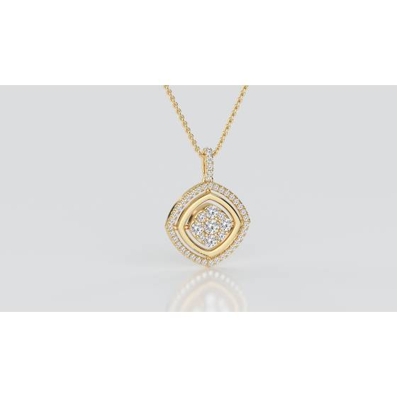 Movable Round Diamond Designer Pendant