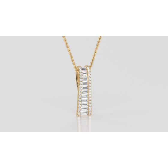 Classic Round Diamond Journey Pendant