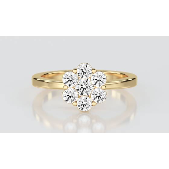 0.40ct Elegant Round Diamond Cluster Ring