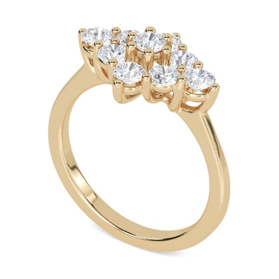 Round Diamond Cluster Ring